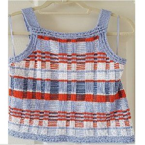 Banana Republic plaid sweater tank